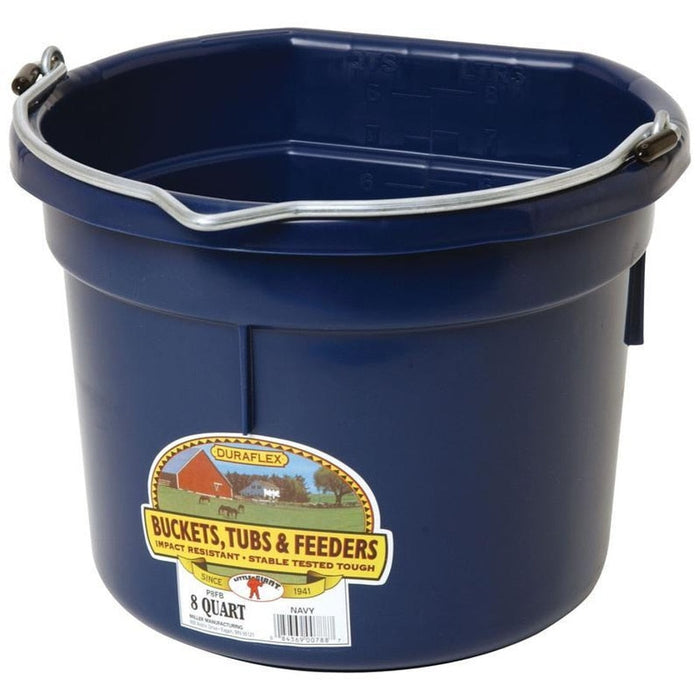 8 QT FLAT BACK BUCKET BLK/GRN