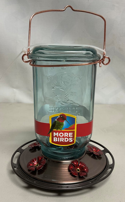 MORE BIRDS MASON JAR HB FEEDER