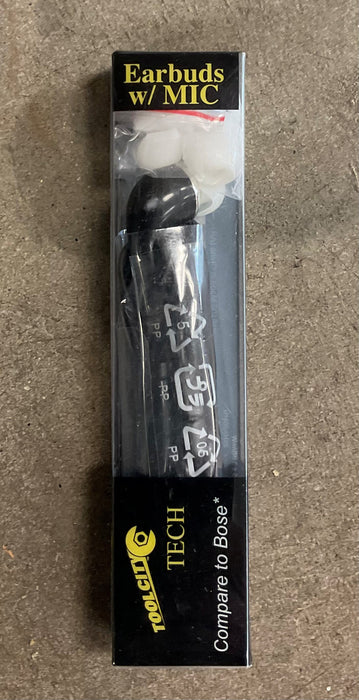 EARBUDS W/MIC BLACK/WHITE