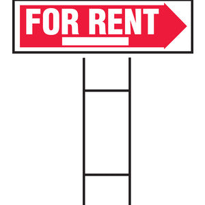 FOR RENT SIGN W/METAL STAND