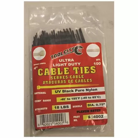 100PC BLACK 4" 18# LIGHT