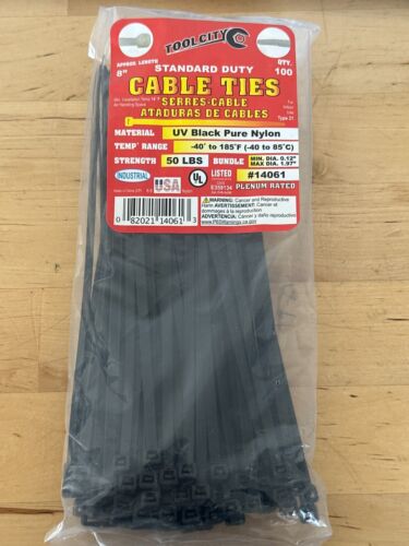 100PC BLACK 8" 50# STANDARD