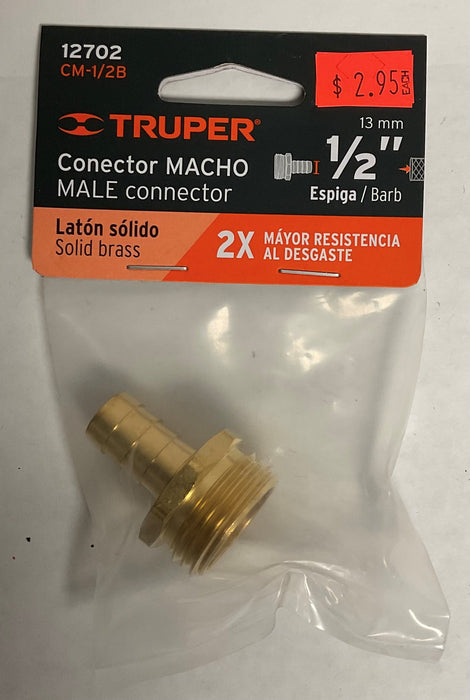 TRUPER 1/2" BRASS MALE