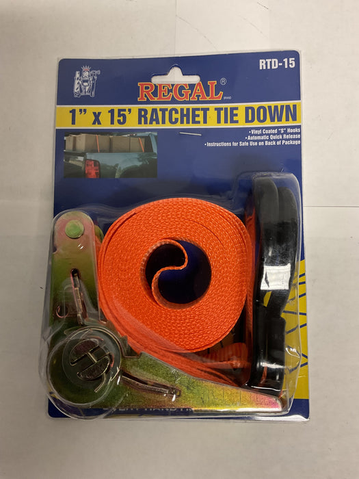 1IN X 15' RATCHETING TIE DOWN