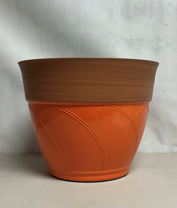 15" COLORED RIM PLANTER