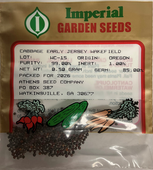 EARLY JERSEY CABBAGE .5 GRAM