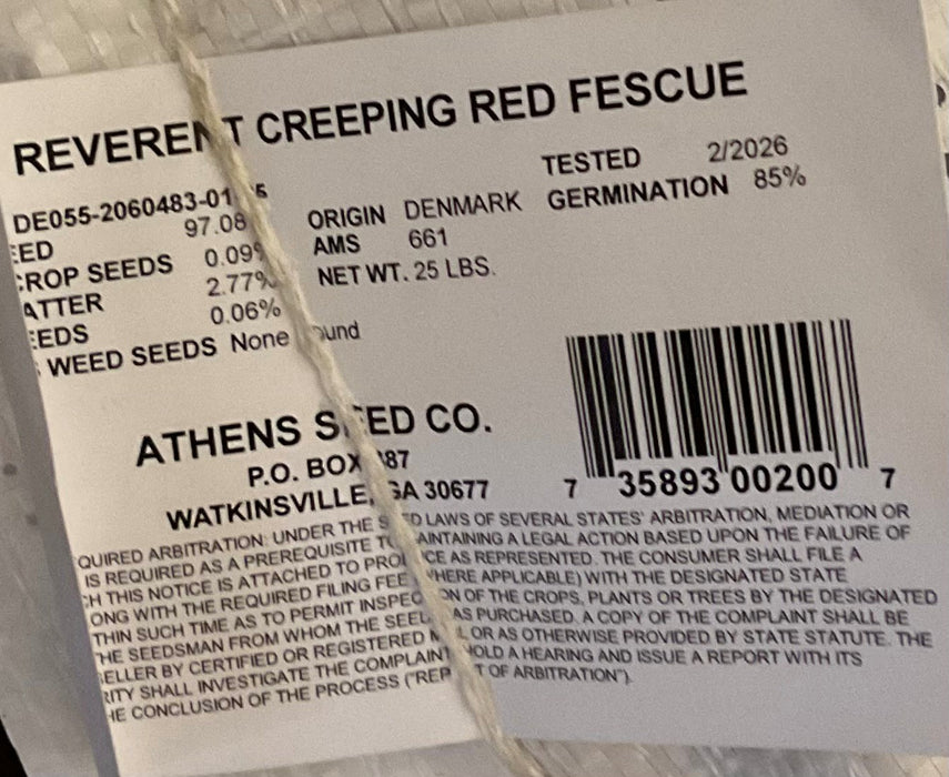 FESCUE-TURF CREEPING RED 25#