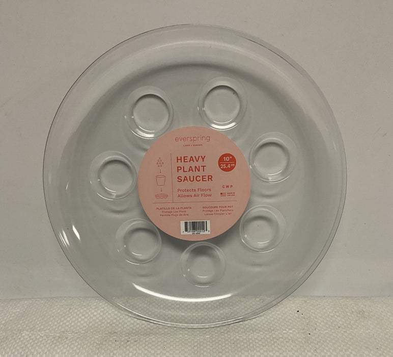 10" CLEAR CARPET SAVER SAUCER