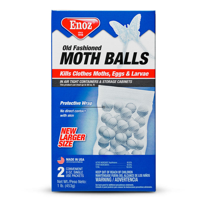 ENOZ-MOTH BALLS 2 X 8 OZ-PK