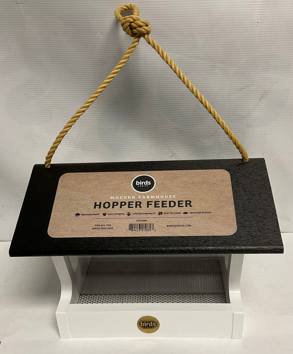 HOPPER FEEDER LB/WHITE MFHFMBW