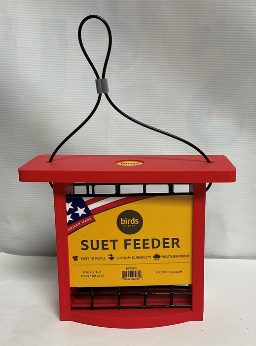 BIRDS CHOICE SUET FEEDER RED