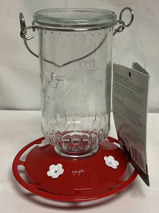 RUBY ROOST GLASS HB FEEDER