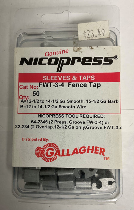 FENCE TAPS FWT 3-4  50/PK