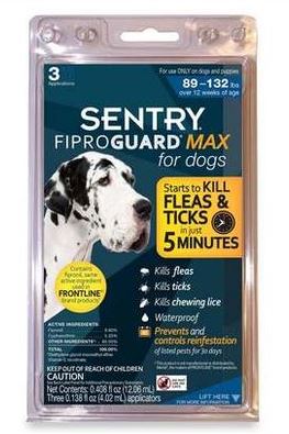 FIPROGUARD MAX 89-132# DOG 3PK