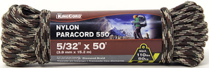 BLACK/CAMO CORD /32" X 50'