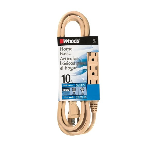 WOODS 3-OUTLET EXTENSION CORD
