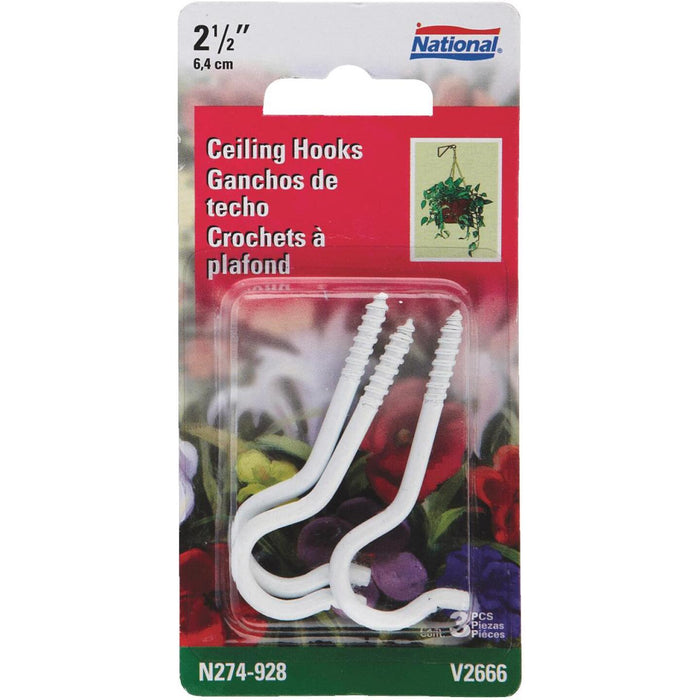NATIONAL CEILING HOOKS WHITE
