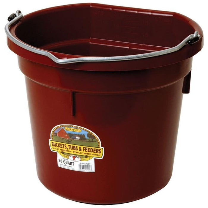 FLAT BACK BUCKET 20QT BURGUNDY