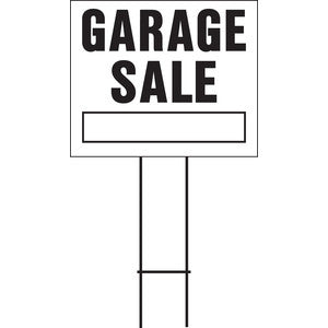 GARAGE SALE SIGN W/METAL STAND