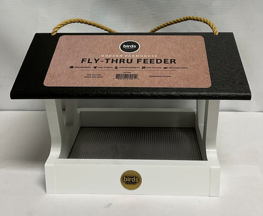 FLY-THROUGH FEEDER BLK/WHITE