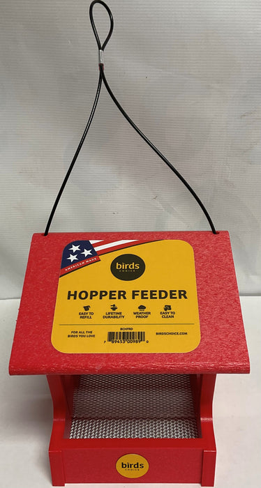 HOPPER FEEDER RED BCHFRD