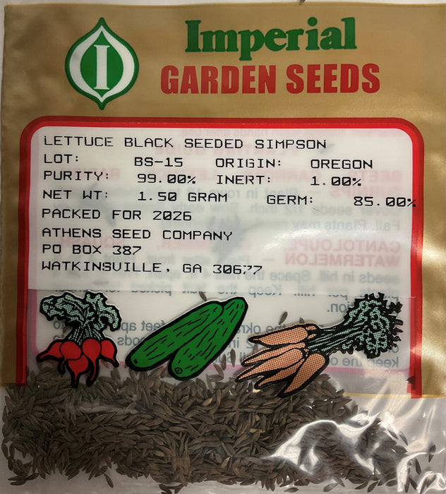 BLACK SEEDED LETTUCE 1.50 GRAM
