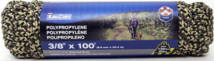 KINGCORD CAMO ROPE 3/8X100'