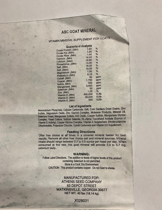 ASC GOAT MINERAL 40#